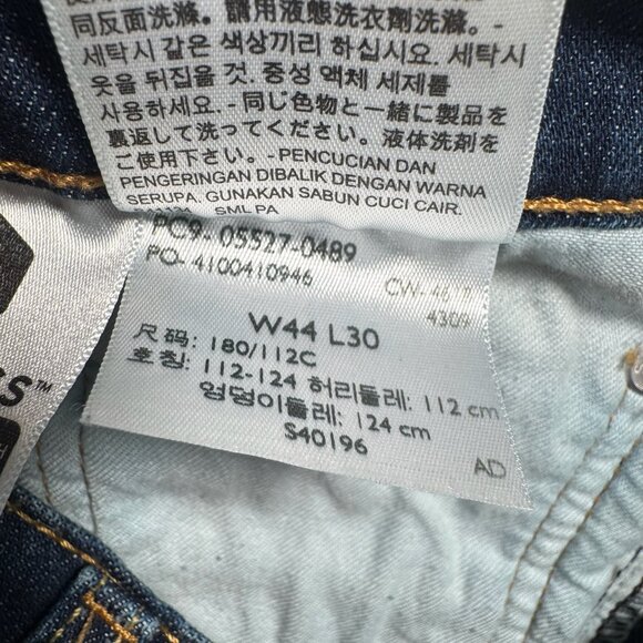 Levis Jeans Mens 44 Blue 527 Straight Leg Relaxed Fit Mid Rise Dark Wash - Picture 5 of 12